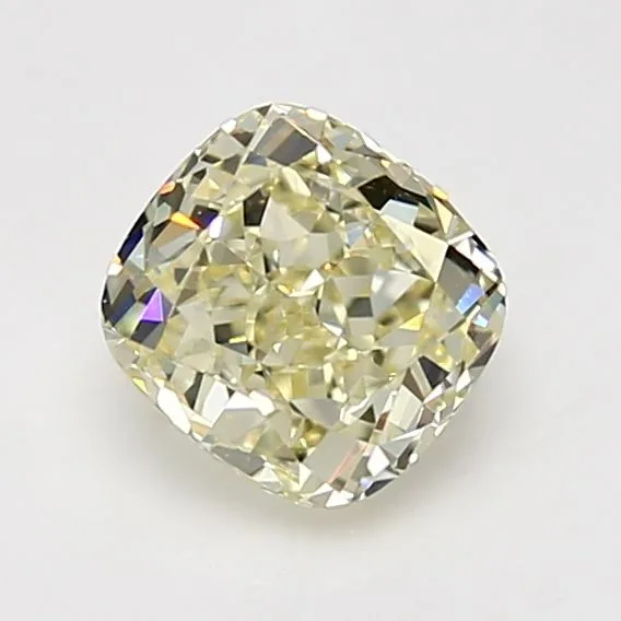1.52 Carat Cushion Brilliant Fancy Light Yellow VS1 Natural Diamond