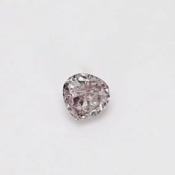 0.11 Carat Heart Fancy Light Brown Pink Natural Diamond