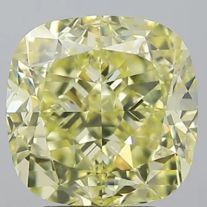 6.01 Carat Cushion Modified Fancy Yellow VVS2 Natural Diamond