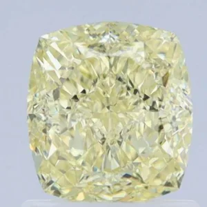 1.21 Carat Cushion Modified Fancy Light Yellow VVS2 Natural Diamond