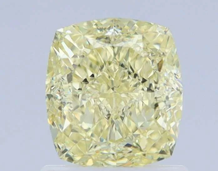 1.21 Carat Cushion Modified Fancy Light Yellow VVS2 Natural Diamond 1 1.21 Carat Cushion Modified Fancy Light Yellow VVS2 Natural Diamond