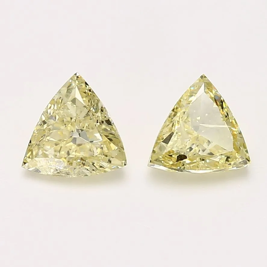 1.01 Carat Triangular Fancy Light Yellow I1 Natural Diamond