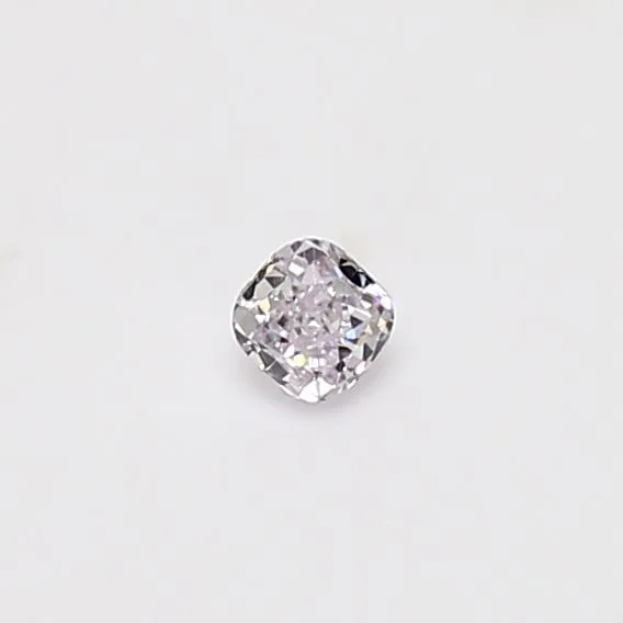 0.1 Carat Cushion Brilliant Very Light Pink Natural Diamond