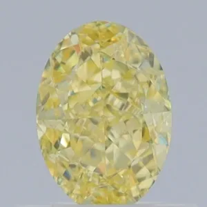 0.68 Carat Oval Fancy Yellow VVS1 Natural Diamond