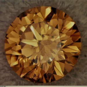 3.01 Carat Round Fancy Deep Yellow Brown Natural Diamond