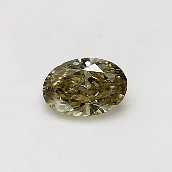 0.4 Carat Oval Fancy Yellow SI2 Natural Diamond