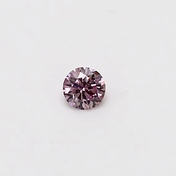 0.07 Carat Round Fancy Intense Pink SI2 Natural Diamond