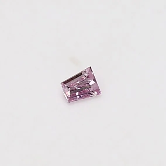 0.04 Carat Tapered Baguette Fancy Pink Natural Diamond