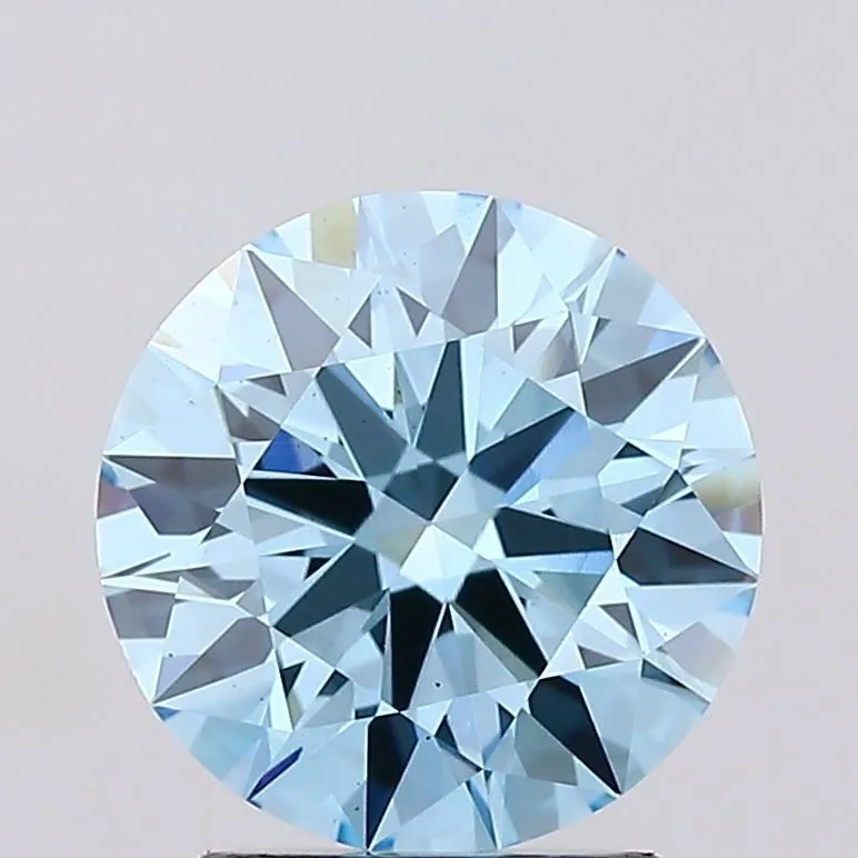 2.02 Carat Round Fancy Vivid Blue VS1 Lab Diamond