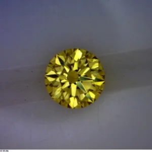 0.15 Carat Round Fancy Deep Yellow Natural Diamond