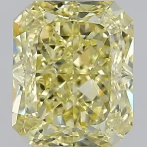 1.42 Carat Radiant Fancy Yellow VS2 Natural Diamond