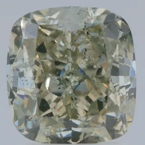 2.21 Carat Cushion Modified Fancy Dark Green Gray I1 Natural Diamond