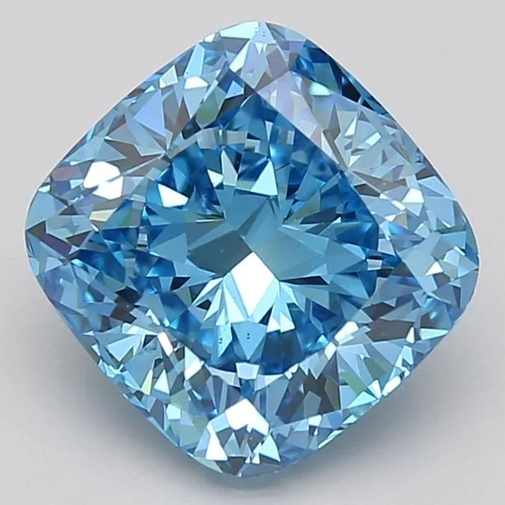 3.2 Carat Fancy Vivid Blue VS1 CUSHION BRILLIANT Lab Diamond