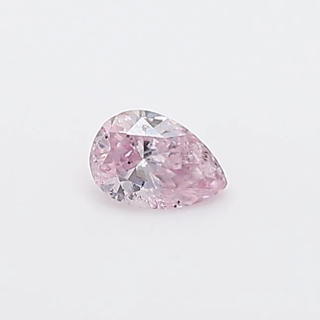 0.11 Carat Pear Fancy Purple Pink Natural Diamond
