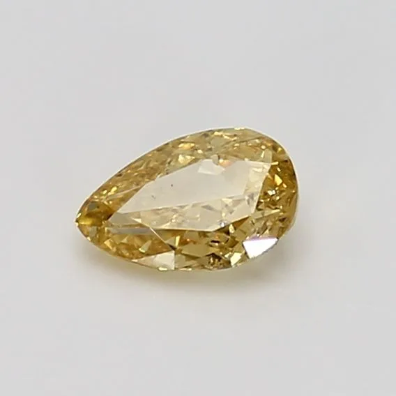 0.5 Carat Pear Fancy Intense Yellow SI1 Natural Diamond