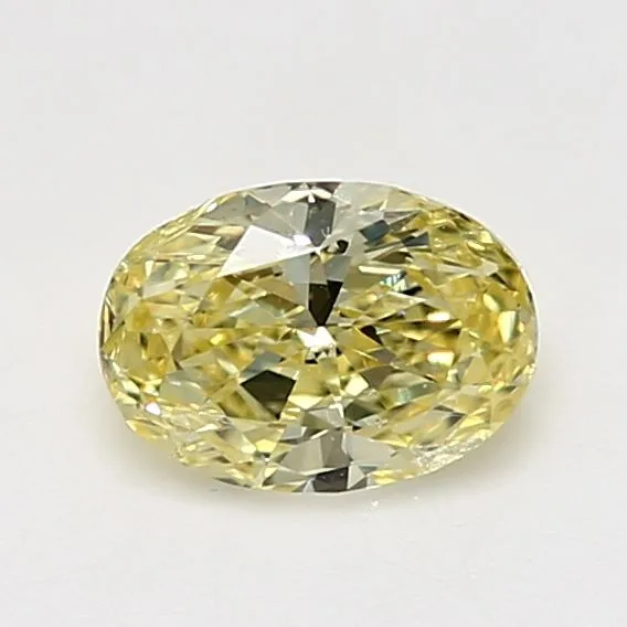 1.04 Carat Oval Fancy Intense Yellow SI1 Natural Diamond