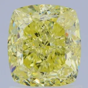 1.61 Carat Cushion Brilliant Fancy Yellow VS2 Natural Diamond