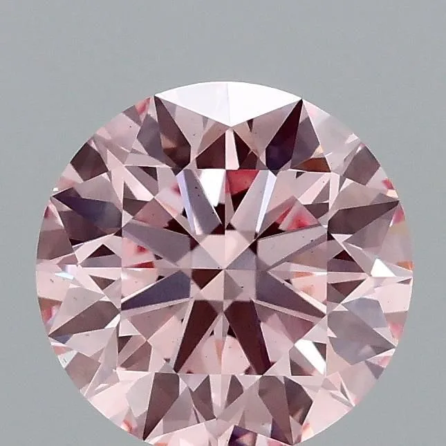 1.6 Carat Round Fancy Intense Pink VS2 Lab Diamond