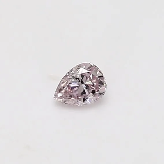 0.14 Carat Pear Fancy Light Pink Natural Diamond
