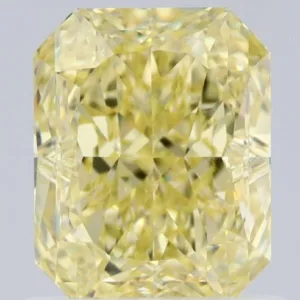 1.06 Carat Radiant Fancy Yellow VS2 Natural Diamond