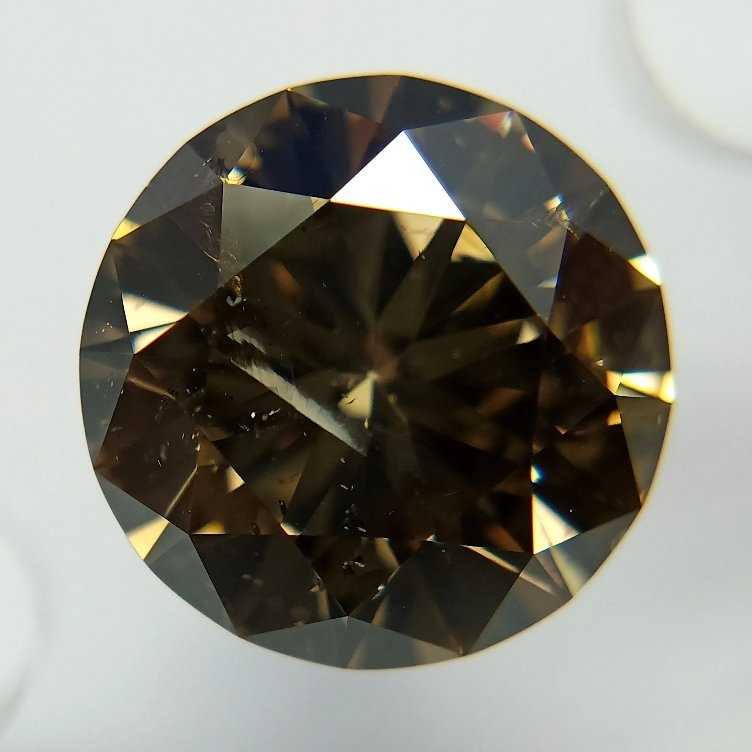 4 Carat Round Fancy Dark Brown Natural Diamond