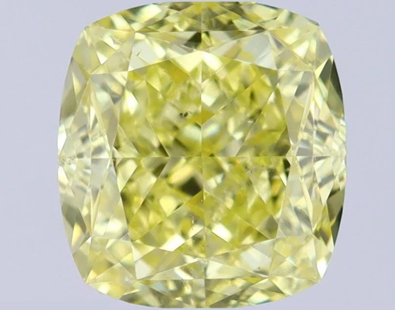 0.56 Carat Cushion Modified Fancy Yellow SI1 Natural Diamond 1 0.56 Carat Cushion Modified Fancy Yellow SI1 Natural Diamond