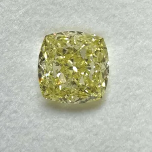 2.09 Carat Cushion Brilliant Fancy Yellow VS1 Natural Diamond