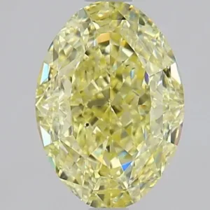 1.57 Carat Oval Fancy Yellow SI1 Natural Diamond