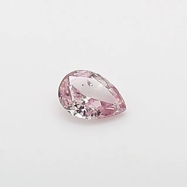 0.08 Carat Pear Fancy Intense Pink Natural Diamond