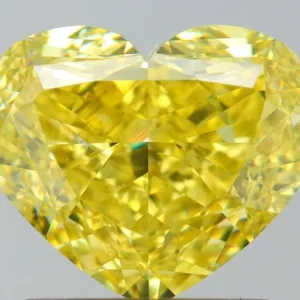 2 Carat Heart Fancy Vivid Yellow SI1 Natural Diamond