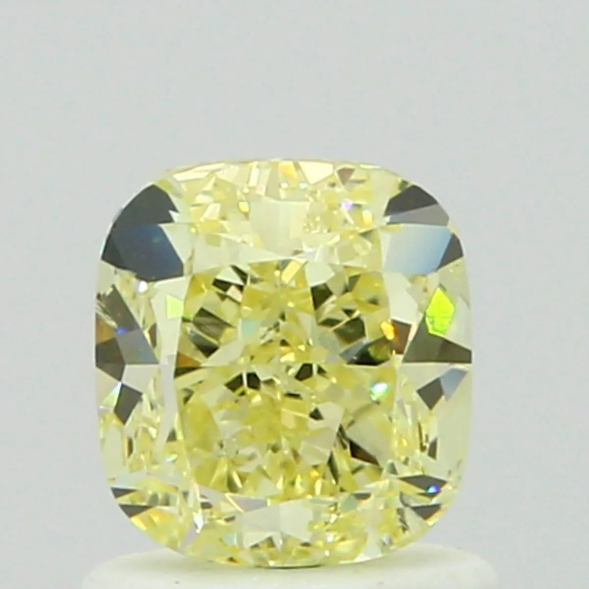 1.02 Carat Cushion Brilliant Fancy Yellow SI2 Natural Diamond