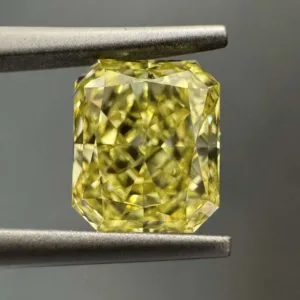 1.01 Carat Radiant Fancy Intense Yellow VS2 Natural Diamond