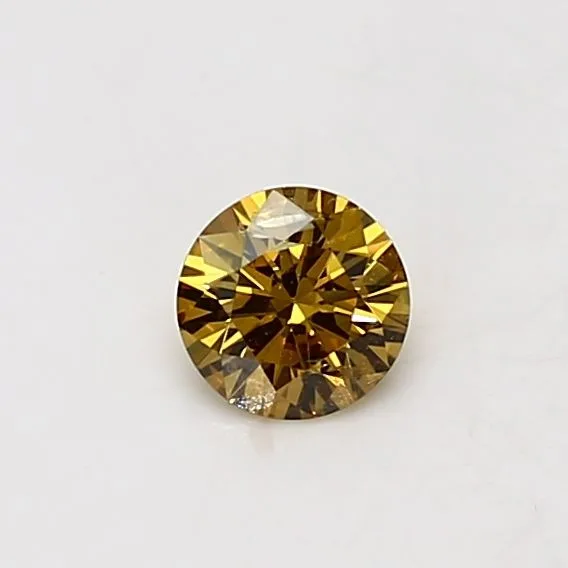 0.33 Carat Round Fancy Deep Yellow Natural Diamond
