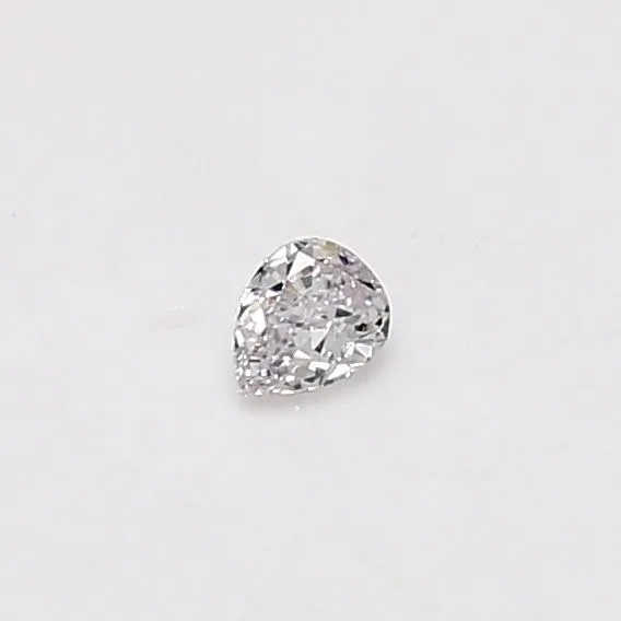 0.09 Carat Pear Very Light Pink Natural Diamond