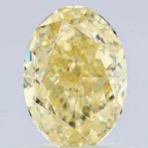 1.05 Carat Oval Fancy Yellow VS1 Natural Diamond