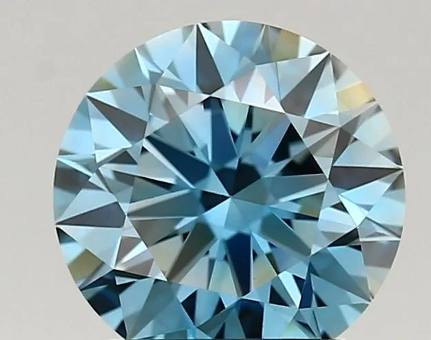 1.59 Carat Round Fancy Vivid Blue VVS2 Lab Diamond 1 1.59 Carat Fancy Vivid Blue VVS2 ROUND Lab Diamond