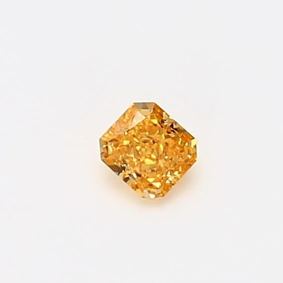 0.2 Carat Radiant Fancy Intense Yellow Orange SI1 Natural Diamond