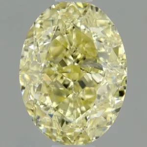 1 Carat Oval Fancy Yellow I2 Natural Diamond