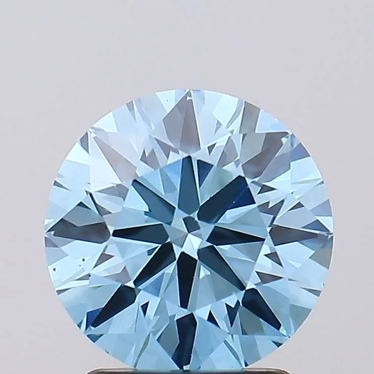 2.04 Carat Round Fancy Vivid Blue VS1 Lab Diamond