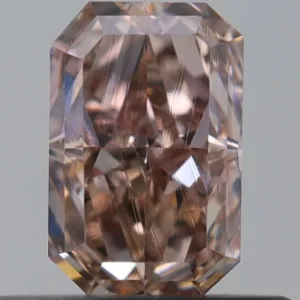 0.5 Carat Radiant Fancy Brown Pink SI1 Natural Diamond