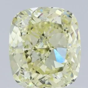 1.01 Carat Cushion Brilliant Fancy Light Yellow VVS1 Natural Diamond