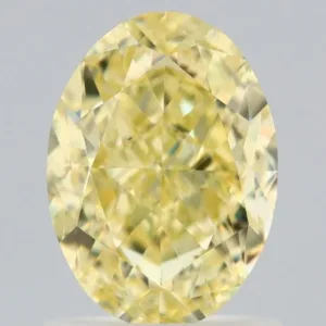 1.53 Carat Oval Fancy Yellow VS2 Natural Diamond