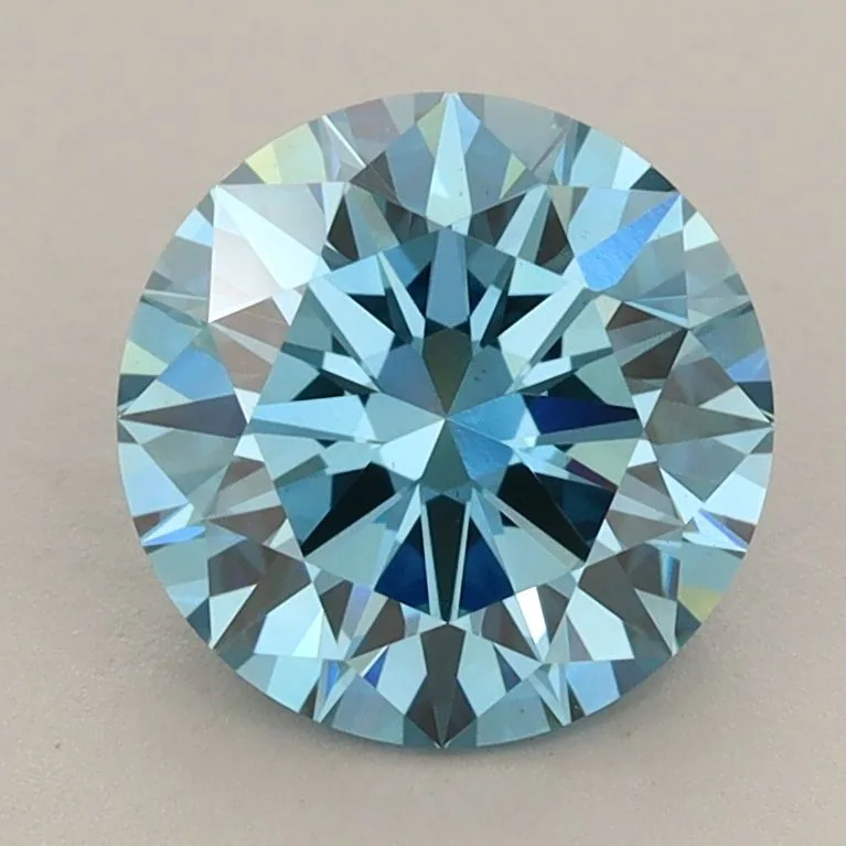 2.12 Carat Round Fancy Vivid Blue VS1 Lab Diamond