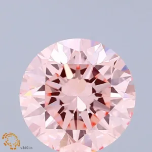 2.1 Carat Round Fancy Intense Pink VS1 Lab Diamond