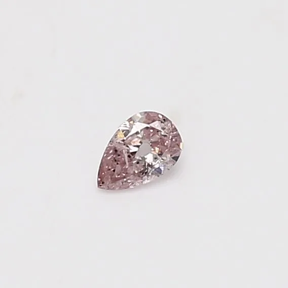 0.09 Carat Pear Fancy Pink Natural Diamond