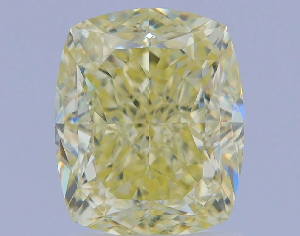 2.02 Carat Cushion Brilliant Fancy Yellow VS2 Natural Diamond 1 2.02 Carat Cushion Brilliant Fancy Yellow VS2 Natural Diamond