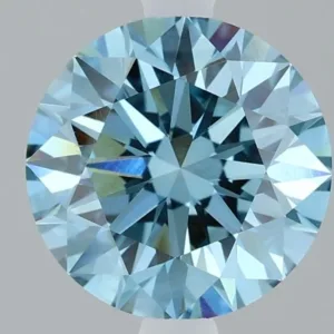 2.1 Carat Round Fancy Vivid Blue VVS2 Lab Diamond
