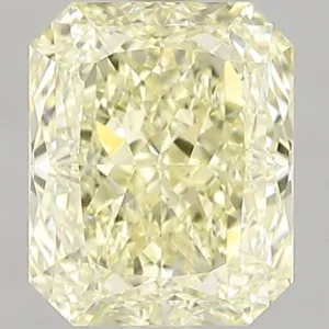 2.05 Carat Radiant Fancy Light Yellow VVS2 Natural Diamond