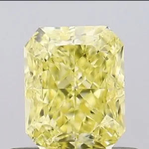 0.5 Carat Radiant Fancy Intense Yellow VVS2 Natural Diamond