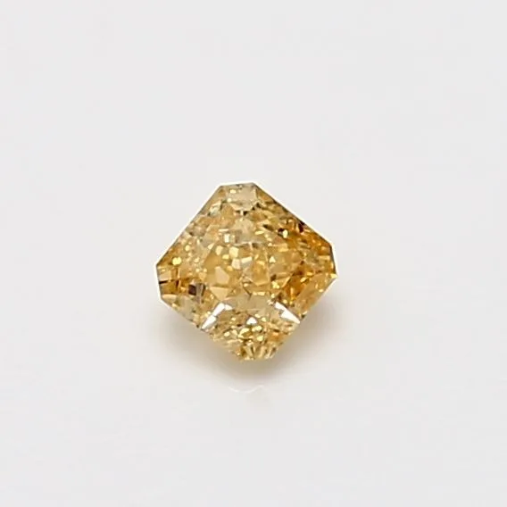 0.23 Carat Radiant Fancy Yellow Orange SI2 Natural Diamond
